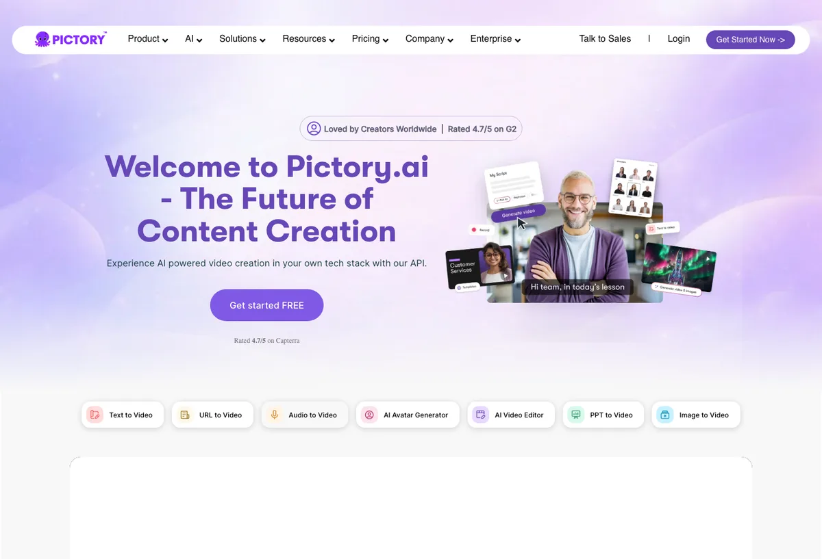 Pictory affiliate program visual