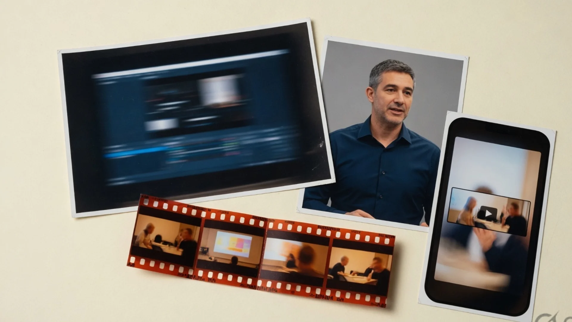 Five video jobs as printed stills